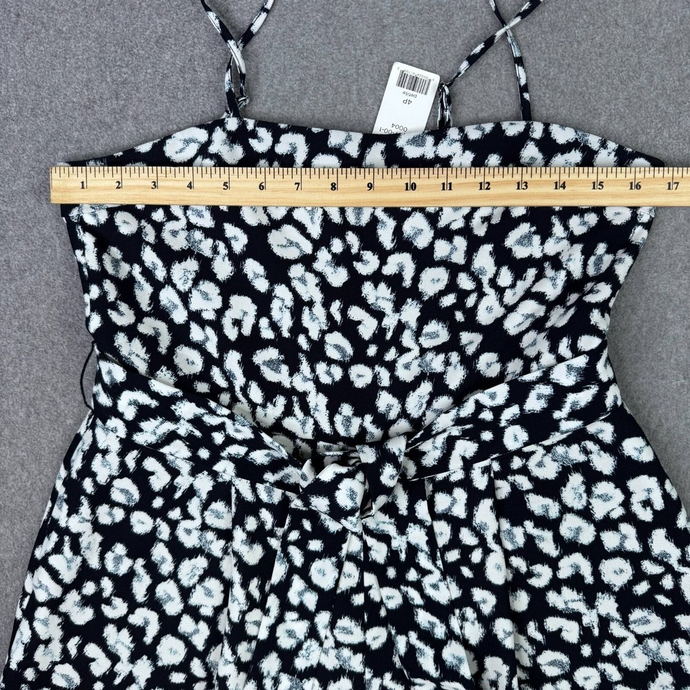 Banana Republic Cropped Wide Leg Jumpsuit Womens Size 4P Square‎ Neck Belted - Picture 8 of 10